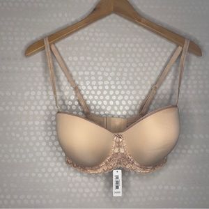 34DDD Adore Me Strapless Bra Nude Lace